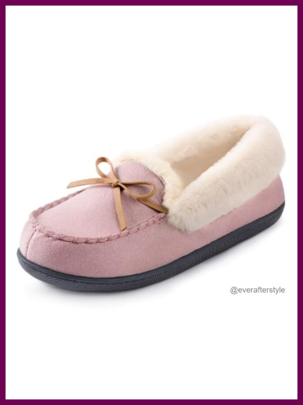 Glittered Mocc Faux Fur Lined Memory Foam Washable